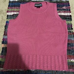 Requirements women’s pink sweater tank top - size small